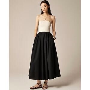 J. Crew Strapless Colorblock Dramatic Mixy Dress